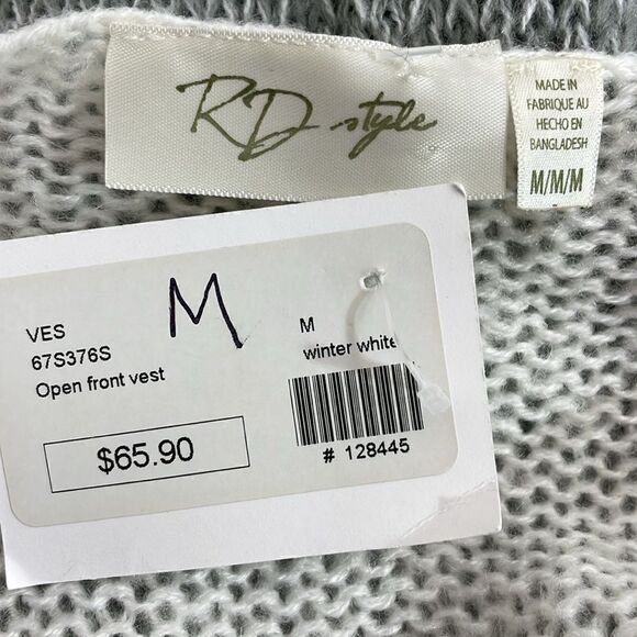 RD Style Long Light sweater vest color block size Medium - Picture 10 of 12